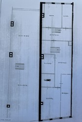 <p>Plattegrond van de tweede verdieping/zolder van Oudestraat 100-102, bestaande toestand in 1917. </p>
